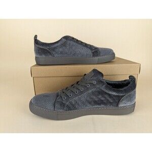 Steve Madden Yali Low Top Sneakers Mens 11 Grey Velvet Casual Lace Up Shoes NWB